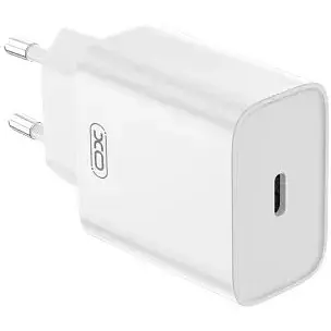 Сетевое зарядное устройство для XO CE15 (EU) PD20W USB-C быстрое питание с Type-C cable Белый - фото 1