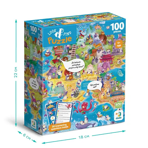 Дитячий пазл Шукай та знаходь "Світ пінгвінів" DoDo Toys 300670, 100 елементів - фото 6