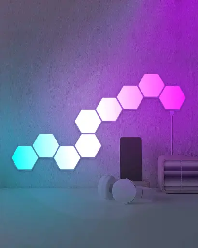 Бра, настінний світильник з пультом Goldlux 331458 Maya LED 9x10W RGB 135Lm IP20 білий - фото 1