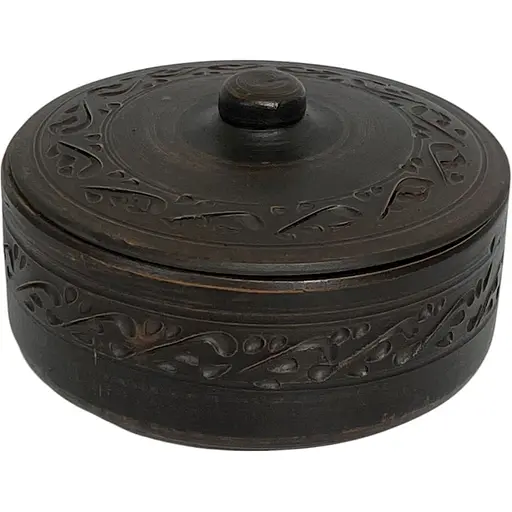 Емкость для хранения молоченная керамика Декор 500 мл Украинская глиняная посуда