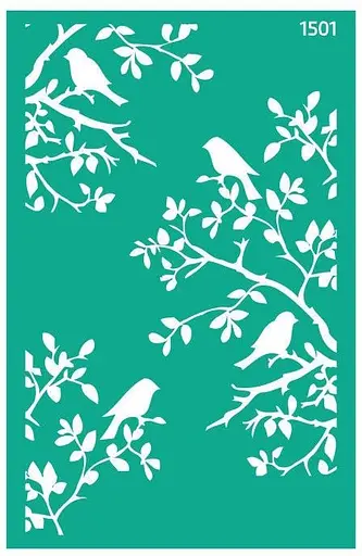 Трафарет багаторазовий самоклеючий №1501 Фоновий 13×20см Тварини Rosa Talent