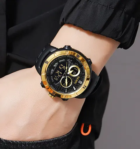 Наручний годинник чоловічий 2014GDBK Gold-Black Skmei acs0030394 - фото 3