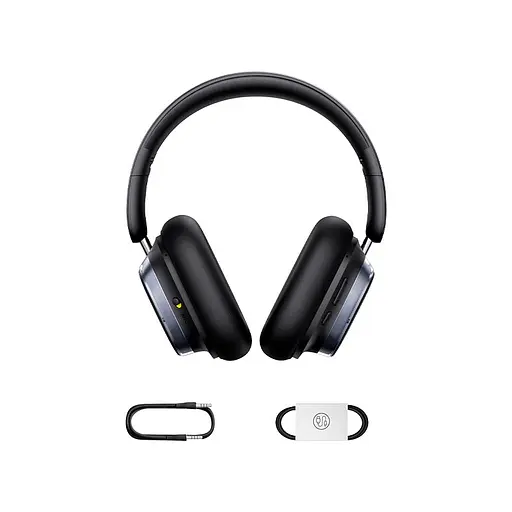 Накладні навушники Baseus Bowie H1s, Noise-Cancellation Wireless Headphones, BT5.4, ANC, 800mAh, 60h, 120h, black - фото 6