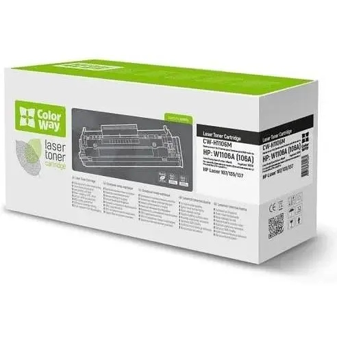 Картридж ColorWay HP 106A W1106A Black teh0024444 - фото 1