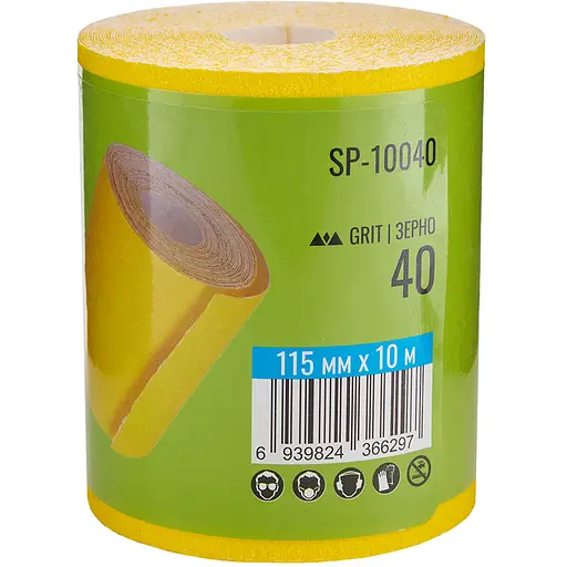 Наждачний папір Alloid Building Tools на паперовій основі 115мм х 10м зерно 40 (SP-10040) - фото 4