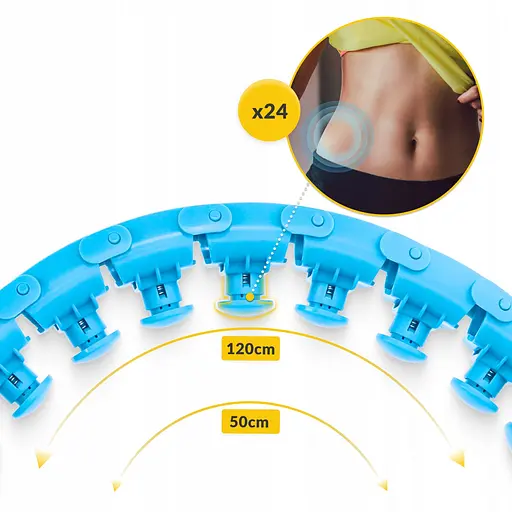 Обруч (хулахуп) массажный 4FIZJO с отягощением 4FJ0649 (P-5907739316837) - фото 5