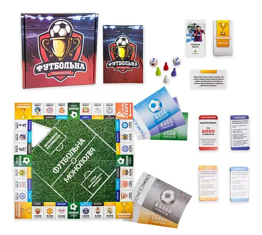 Гра Футбольна Монополія, 25x25x5 см, Стратег, 00716