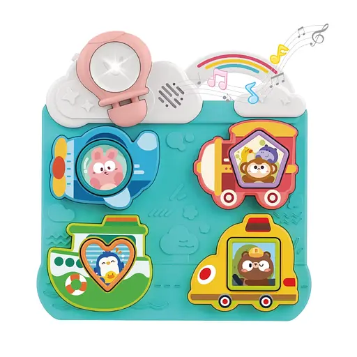 Бізіборд WToys Цікаві подорожі українська озвучка, 15 пісень, 8 казок, сортер