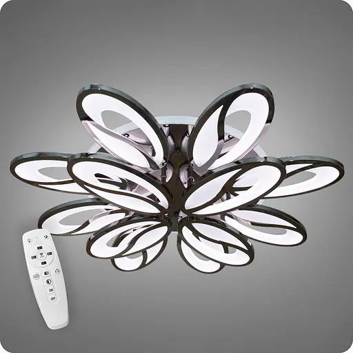 Люстра світлодіодна 517 Dlight 3color з пультом 190Вт Чорний Хром (01785) - фото 1