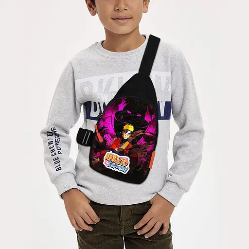Сумка через плече дитяча Аніме Naruto 29х17 см сумка слінг для хлопчика (02041)