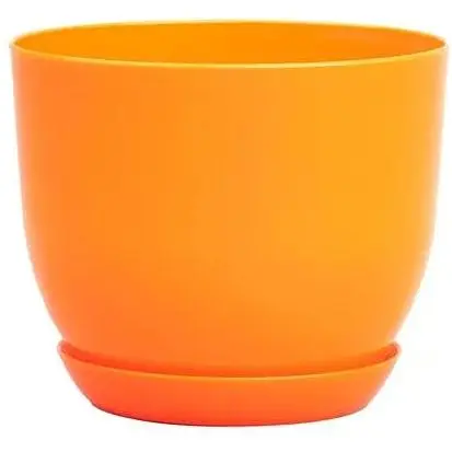 Горщик для квітів "Класік" 160 мм з підставкою помаранчевий