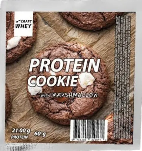 Набір печива протеїнового Craft Whey: Chocolate + Nuts Mix + Marshmallow + Coconut + Cherry 300 г (5 шт.  х  60 г) - фото 2