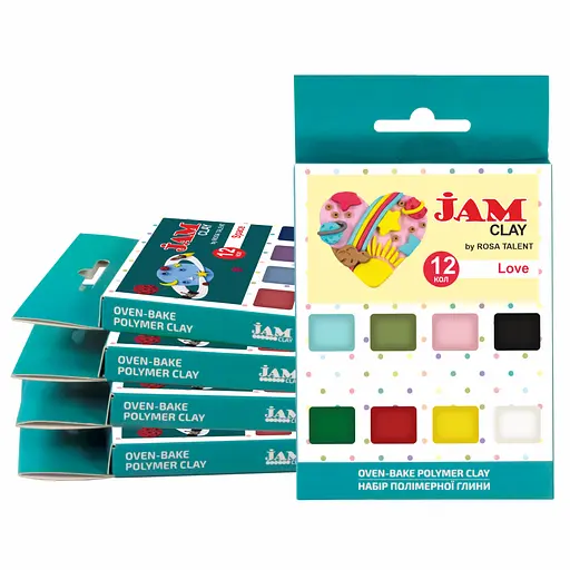 Набір пластики Love 12×20г Jam Clay ROSA Talent [CD] - фото 2