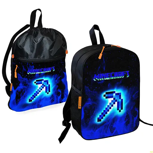 Школьный рюкзак детский Minecraft + Сумка для обуви спортивной формы рюкзак-мешок для мальчика (01727)
