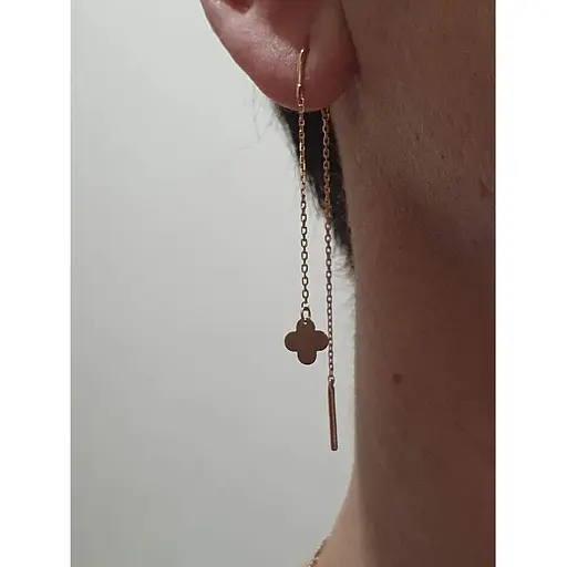 Золоті сережки-протягання Платон Конюшина. 1С331/00Б - фото 2