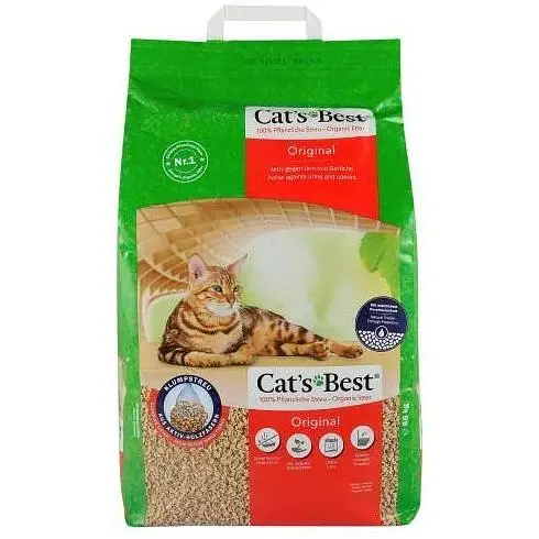 Наполнитель Cat’s Best Original для кошачьего туалета деревянный 20 л/8.6 кг - фото 3