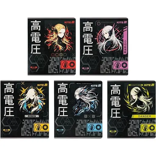 Набір зошитів Kite Anime 24 аркушів в лінію 20 шт. (K25-239)