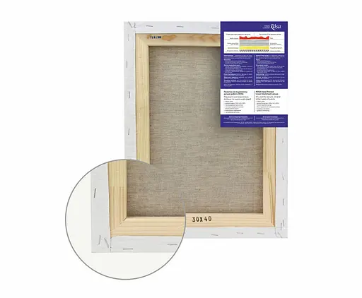 Подрамник Rosa 30×35 см модуль №0 мелкое зерно масляная грунтовка лен - фото 2