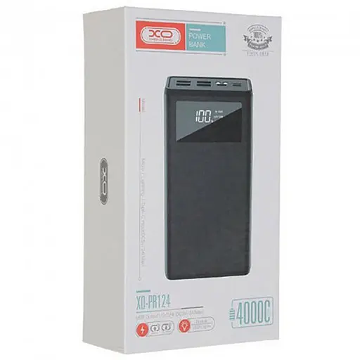Універсальна мобільна батарея XO PR124 40000 mAh (Black) - фото 4