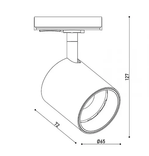 Светильник трековый однофазный KLOODI KD-GOLF 10W 4K WH - фото 2