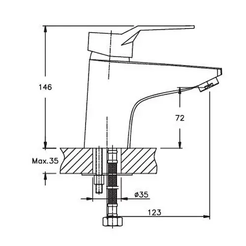Смеситель для умывальника Haiba ZEON 001 (HB0406) - фото 2
