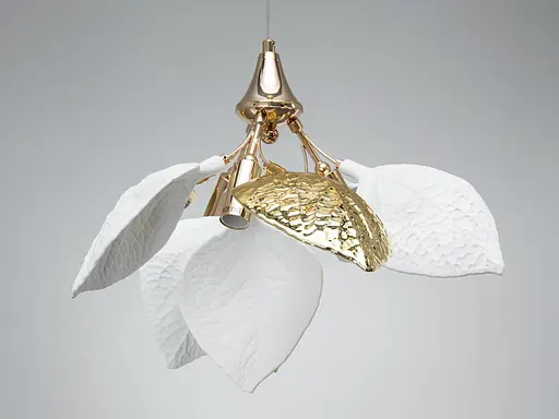 Люстра підвісна Diasha золото 3xE14 пелюстки - фото 1