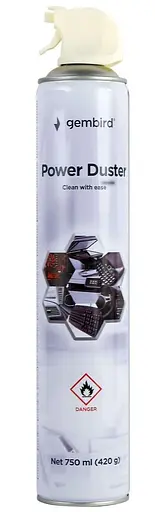 Стиснене повітря для видалення бруду Gembird CK-CAD-FL750-01 750 мл металевий балон - фото 1
