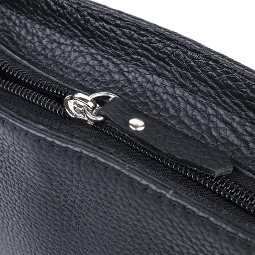 Сумка женская багет Shvigel с цепочкой и съемным ремешком из зернистой натуральной кожи 26.5х15х5.5 см sum0027034 - фото 6