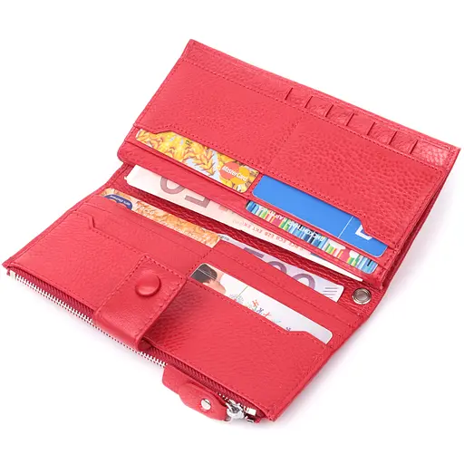 Кожаный женский кошелек ST Leather 9.5х19х2.5 см acs0028465 - фото 5