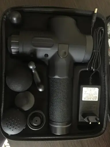 Ударный перкуссионный массажер триггерных точек Massage Gun 2500 mAh (6 насадок, 30 скоростей) - фото 5