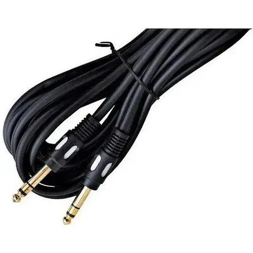 Кабель TCOM аудио шнур инструментальный разъем 6.3 мм стерео-разъем 6.3 мм стерео 3 м - фото 1