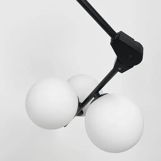 Черная люстра с 12 белыми плафонами 105х70 см Ст. BM 64/12 BK+WT | Line F - фото 3