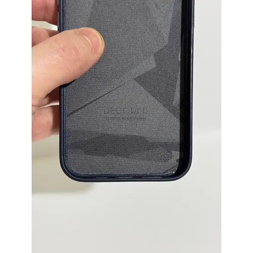 Оригинальный противоударный кожаный чехол Decoded Leather Case MagSafe для iPhone 13 Pro (6.1") Matt Navy Blue - фото 12
