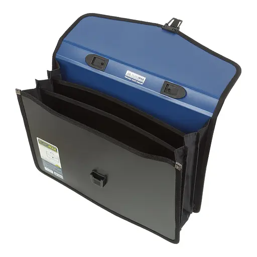 Портфель пластиковий А4 на 3 відтінки, синій BM.3734-02 BUROMAX (4823078959164) - фото 2