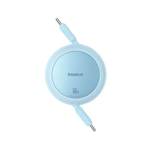 Кабель Baseus Free2Pull Mini Charging Cable USB-C to USB-C 60W 1m Galaxy Blue - фото 1