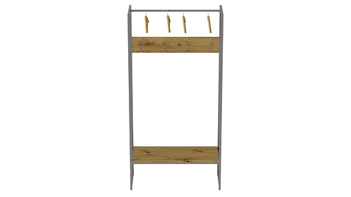 Вішалка модульна підлогова Ferrum-decor Треліс 12 180x90x38 сірий ДСП Дуб Артізан 16мм (FRD-104321) - фото 4