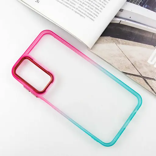 Чохол TPU+PC Fresh sip series для Samsung Galaxy A24 4G Бірюзовий / Рожевий - фото 2