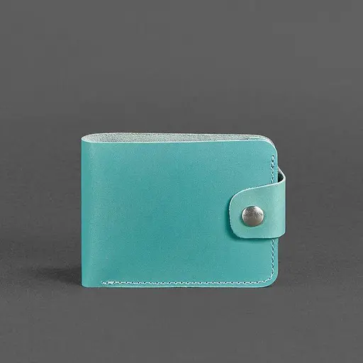 Женское кожаное портмоне 4.3 бирюзовое - фото 6