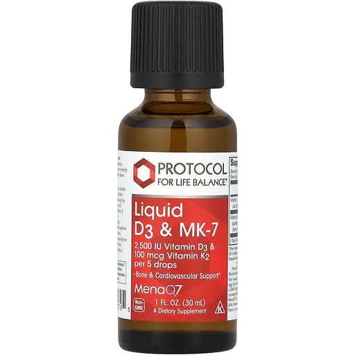 Вітаміни D3 та К-2 (MK-7) Protocol for Life Balance Liquid D3 & MK-7 30 мл