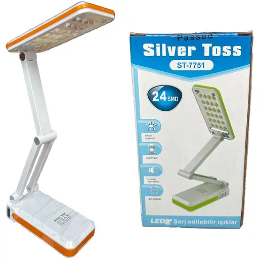 Настольная LED лампа светильник Silver Toss портативная лампа на аккумуляторе оранжевая - фото 2
