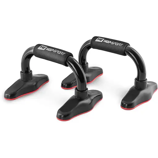 Упоры для отжиманий металлические Hop-Sport HS-M020PU черно-красные