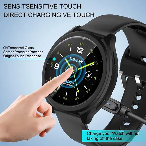 Захисний чохол Tamister для смартгодинника Xiaomi Watch 2 з плівкою золотистий - фото 8