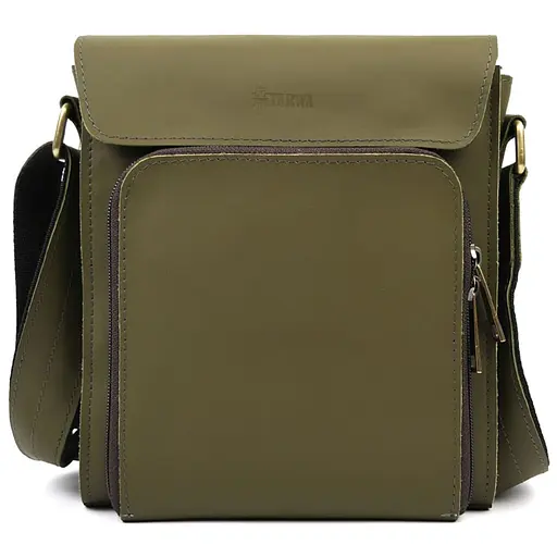 Чоловіча шкіряна сумка через плече TARWA 26х22х6 см sum0028329 - фото 1