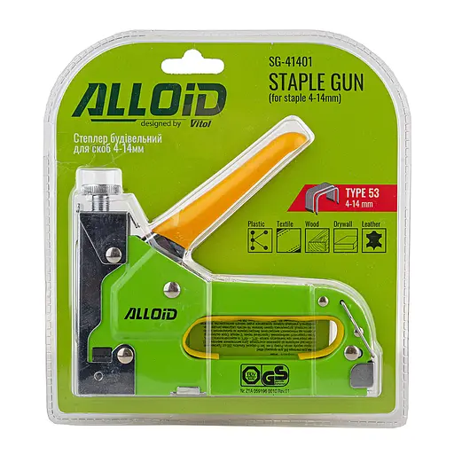 Степлер будівельний Alloid Building Tools для скоб 4-14 мм + 200 скоб 8 мм (SG-41401) - фото 7