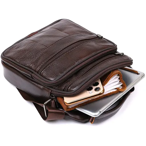 Кожаная мужская сумка Vintage 19х22х6,5 см sum0020151 - фото 6