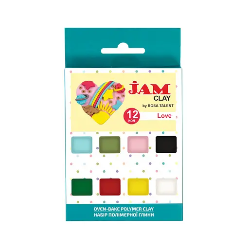 Набір пластики Love 12×20г Jam Clay ROSA Talent [CD] - фото 1