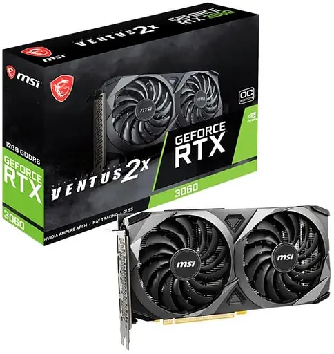 Відеокарта MSI RTX 3060 12Gb Ventus 2X OC LHR (RTX 3060 VENTUS 2X 12G OC) (GDDR6, 192 bit, PCI-E v4.0) Б/в - фото 5