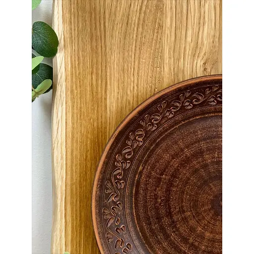 Тарілка 26 см керамічна (глиняна) різьблена Декор - фото 7