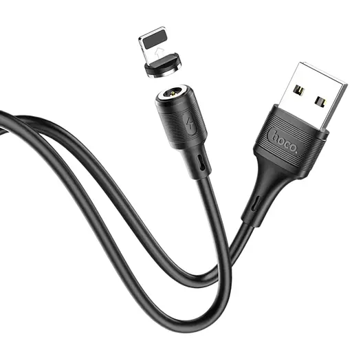 Кабель Hoco Lightning магнитный Sereno magnetic charging cable X52, 1.2 м черный - фото 1