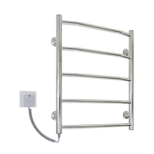 Электрический полотенцесушитель Kosser Трапеция 600x500/5 EL рег. ДТ08EL, Хром, Левое - фото 1
